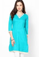 Divina Cotton Aqua Blue Kurti