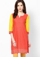 Divina Cotton Orange Kurti