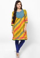 Entropy Cotton Yellow Kurti