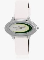 FOSTELO Silver Leather Analog Watch