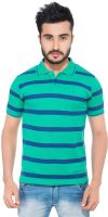 Fabilano Striped Men's Polo Neck Green, Blue T-Shirt