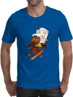 Fanideaz Printed Men's Round Neck Blue T-Shirt