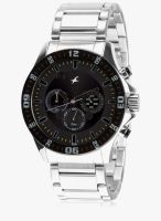 Fastrack Nd3072Sm01-Dc383 Silver/Black Chronograph Watch