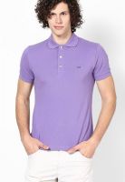 Gas Purple Solid Polo T-Shirt