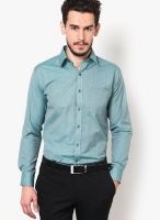 HANCOCK Green Slim Fit Formal Shirt