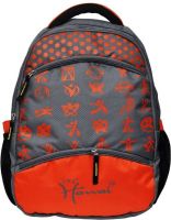 Hawai Stylish & Dual Shade 15.4 L Medium Backpack(Orange, Grey)