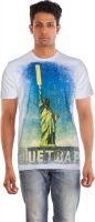 Huetrap Graphic Print Men's Round Neck White T-Shirt