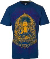 Huetrap Graphic Print Men's Round Neck Blue T-Shirt