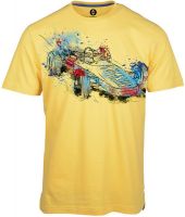 Huetrap Graphic Print Men's Round Neck Yellow T-Shirt