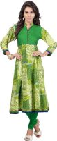 Indianfashionlady Casual Printed Women's Kurti(Green)