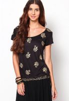 Ira Soleil Viscose Black Kurti