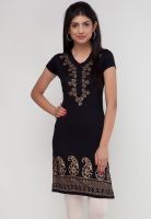 Ira Soleil Viscose Black Kurti