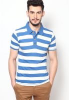 Jack & Jones Blue Striped Polo T-Shirts