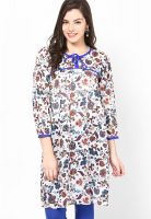 Jugnu White Printed Kurtis