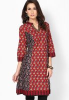 Karigari Cotton Red Kurti