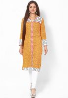 Kurti'S Yellow Printed Kurta