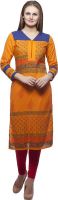 Kurtis By Menika Festive Printed Women's Kurti(Orange)