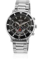 Lee Cooper Lc-1304Gd Silver/Black Chronograph Watch