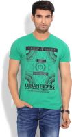 Lee Printed Men's Round Neck Green T-Shirt
