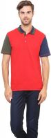 Lemon & Vodka Solid Men's Polo Neck Red T-Shirt