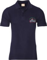 Libra Fashions Solid Men's Polo Neck Dark Blue T-Shirt