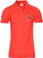 Libra Fashions Solid Men's Polo Neck Red T-Shirt