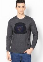NBA Okc Thunder Long-Sleeve Grey Round Neck T-Shirt