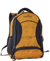 NEEDBAGS 400658 Y 25 L Medium Laptop Backpack(Yellow, Grey) NEEDBAGS 400658 Y 25 L Medium Laptop Backpack(Yellow, Grey)