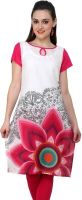 Pannkh Casual Printed Women's Kurti(Pink)