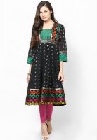 Plume Cotton Black Anarkali