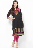 Plume Cotton Black Kurta