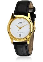 Q&Q S036-101Y Black/White Analog Watch