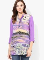 Rain & Rainbow Lilac Printed Kurta