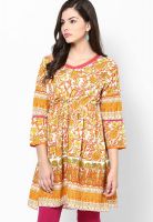 Rangriti Orange Printed Kurtis