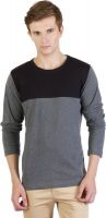 Rigo Solid Men's Round Neck Grey T-Shirt