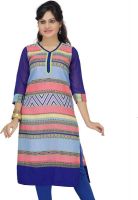 Shes Printed Women's A-line Kurta(Multicolor)
