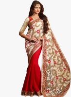 Shonaya Red Embellished Saree