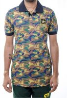 Shootr Military Camouflage Men's Polo Neck Brown T-Shirt Shootr Military Camouflage Men's Polo Neck Brown T-Shirt