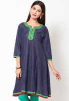 Shree 100% Cotton Blue Kurti