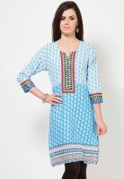 Shree Blue Printed Kurtis