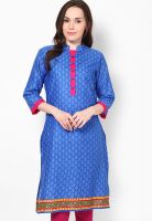 Shree Blue Printed Kurtis