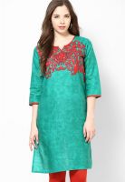 Shree Green Printed Kurtis