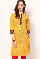 Shree Yellow Printed Kurtis