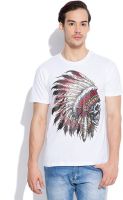 Silly People Graphic Print Men's Round Neck White T-Shirt