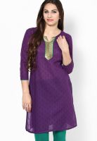 Span Cotton Purple Kurta