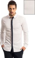 Specimen Men's Solid Casual White Shirt