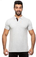 Sports 52 Wear Solid Men's Polo Neck Grey T-Shirt