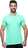 Sports 52 Wear Solid Men's Polo Neck Green T-Shirt