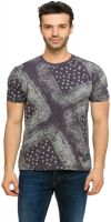 Status Quo Printed Men's Round Neck Grey T-Shirt