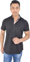 Sting Men's Solid Casual Black Shirt